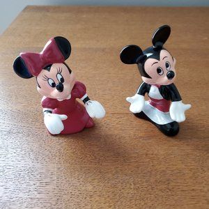 Disney Dancing Mickey & Minnie Ceramic Salt & Pepper Shakers